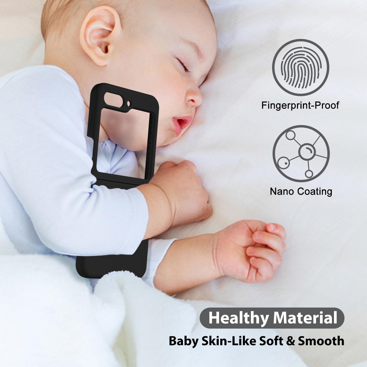for Samsung Galaxy Z Flip 5 Phone Case Liquid Silicone Grip, Cute Thin Slim Soft