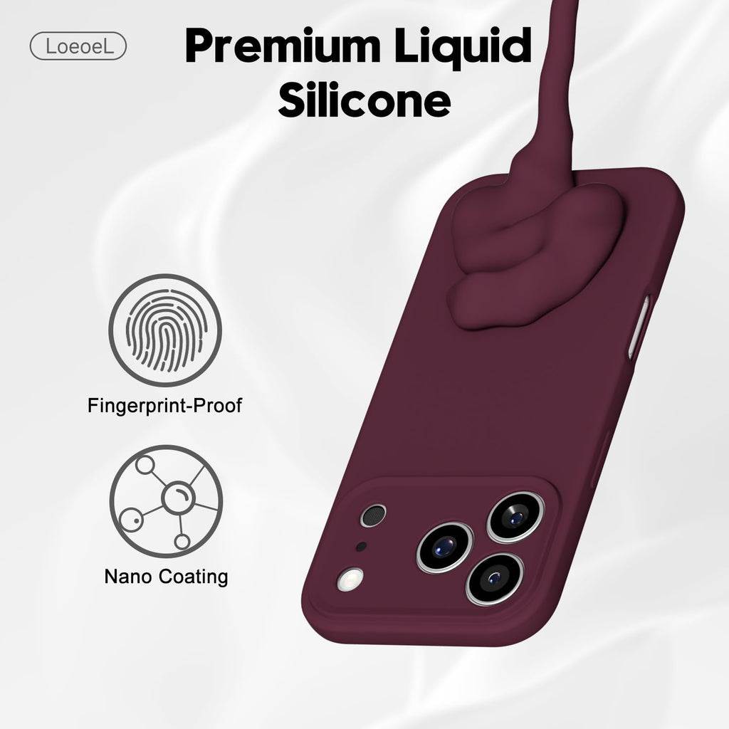 Iphone 17 Pro Phone Case Silicone, Minimalist Ultra Thin Slim Soft Rubber Gel So