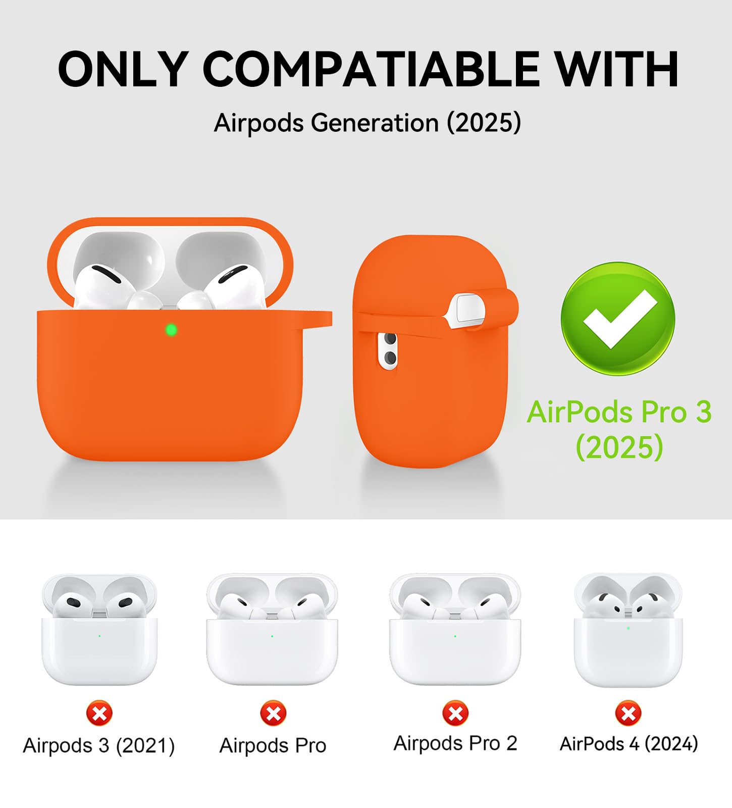 Airpods Pro 3 Case 2025 - For Airpod Pro 3Th Generation Soft Silicone Cover With