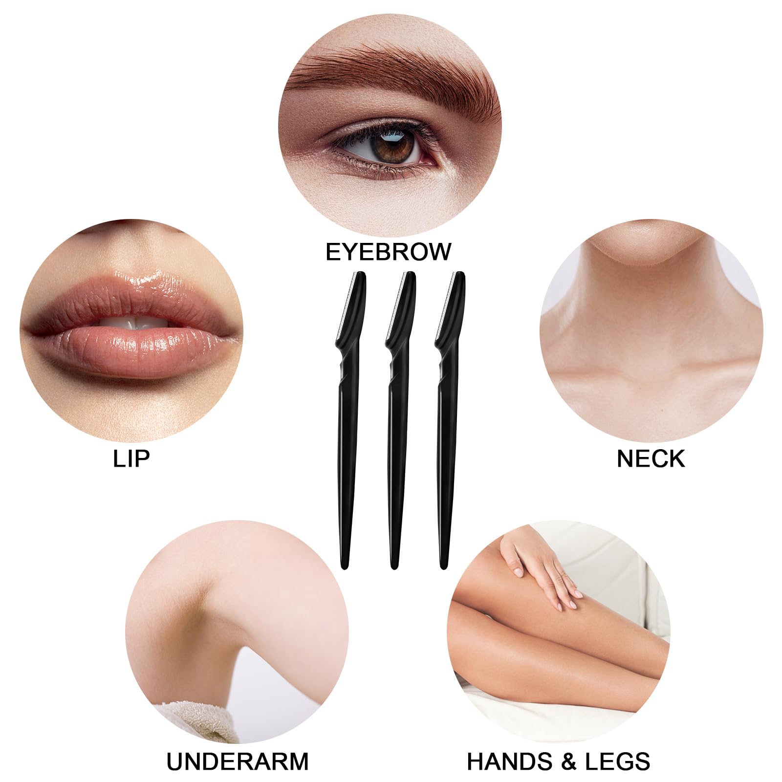 Razors 21 Pack — Multipurpose Dermaplaning Face Razors & Eyebrow Trimmers for Wo