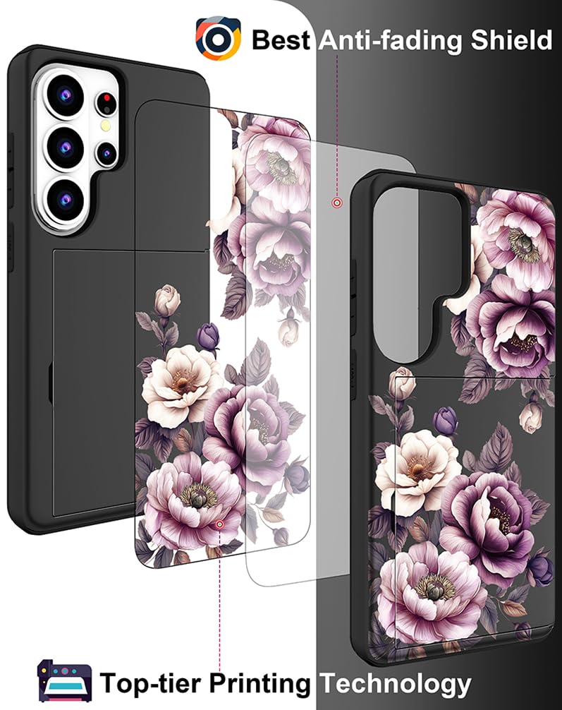 Compatible for Samsung Galaxy S26 Ultra Case with Card Holder Cute - Kawaii Desi