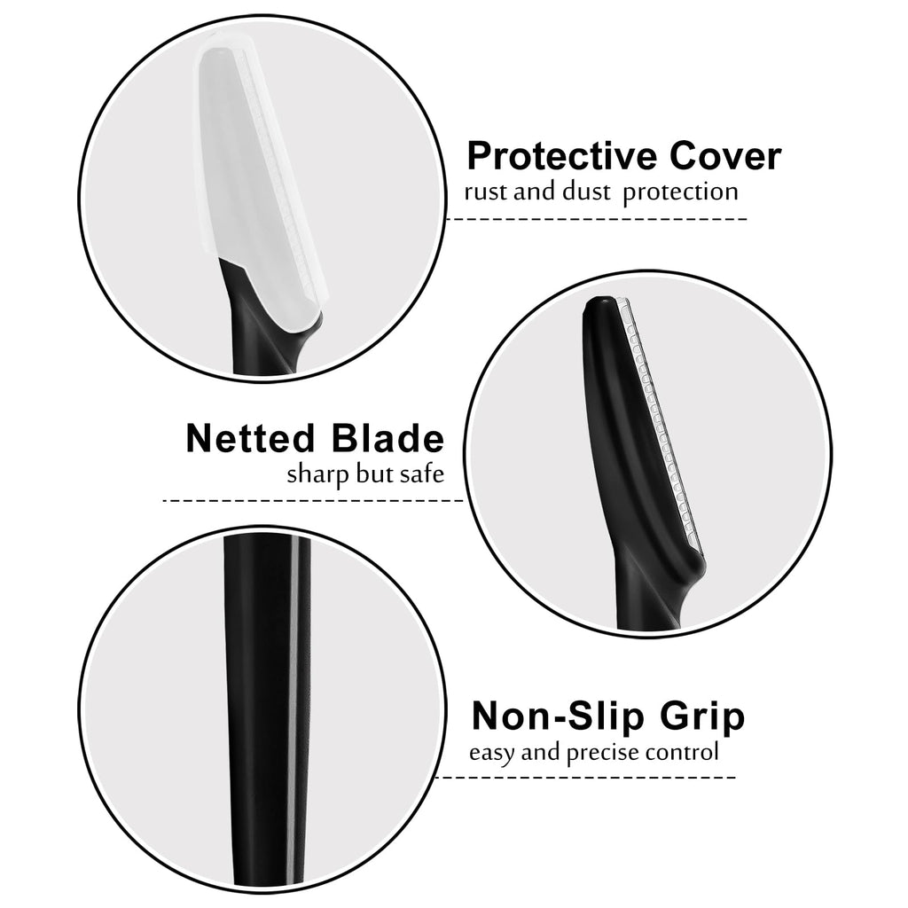 Razors 21 Pack — Multipurpose Dermaplaning Face Razors & Eyebrow Trimmers for Wo
