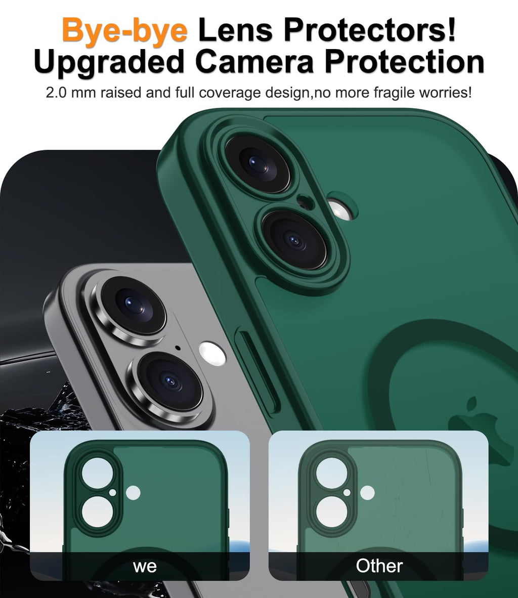 for iPhone 15 Case,with Screen Protector+Wrist Strap,Compatible with Ma