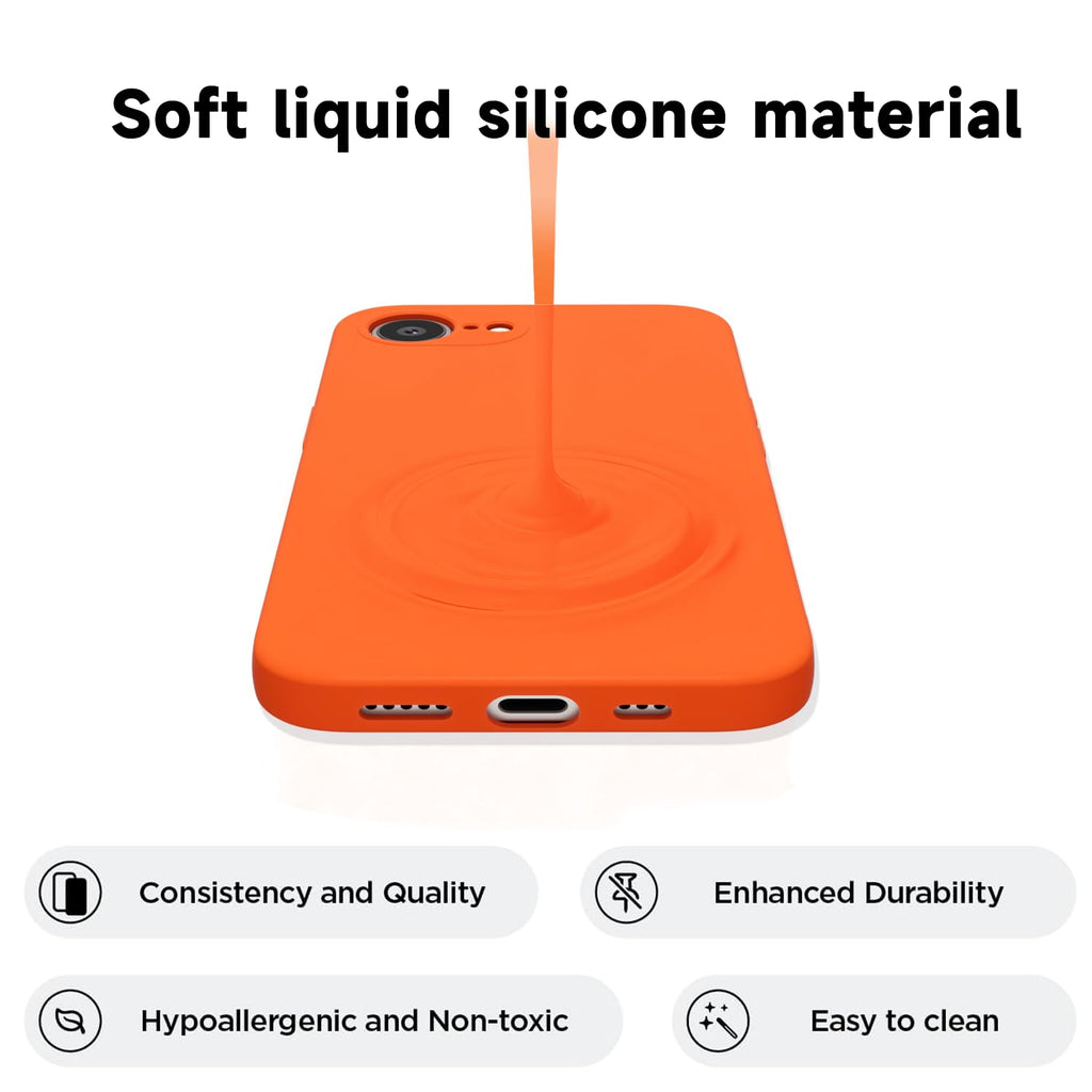 Iphone 17E 16E Phone Case Liquid Silicone, Thin Ultra Slim Minimalist Phone Cover