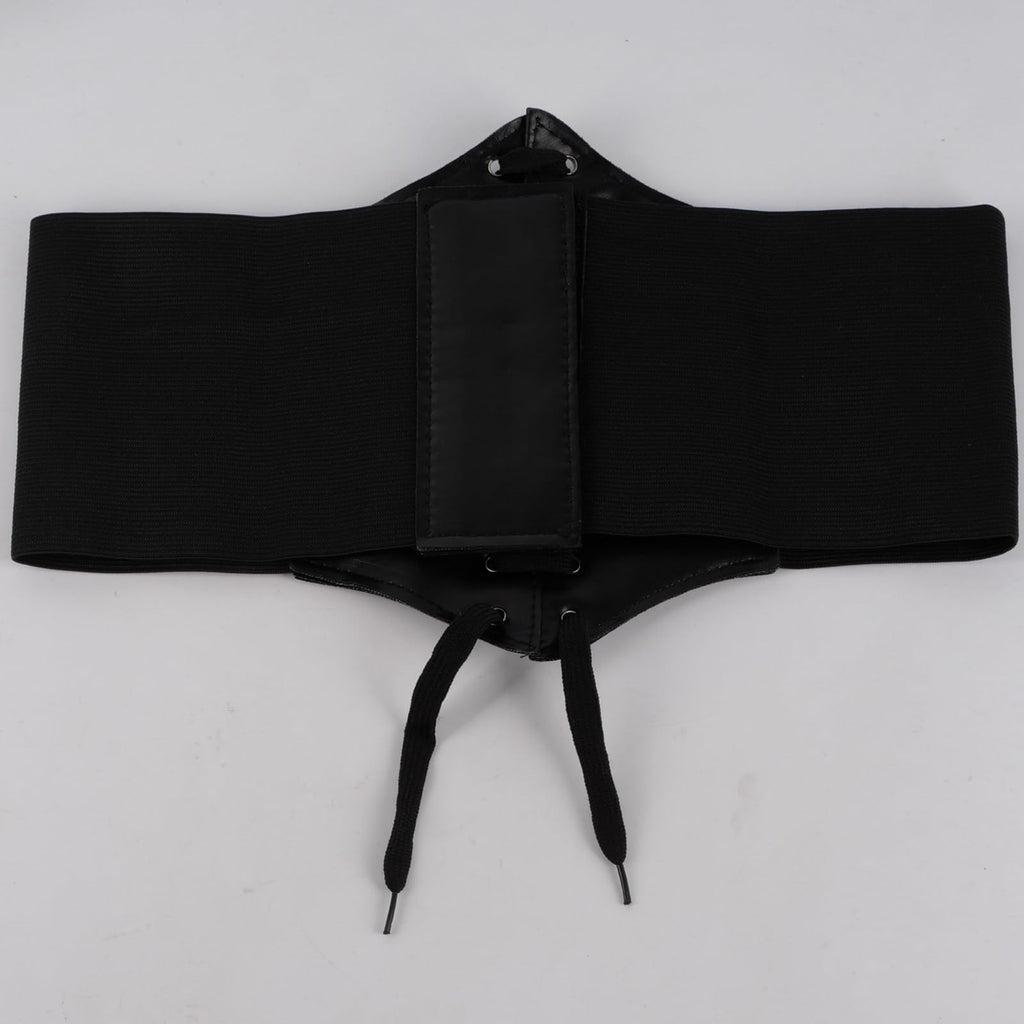 Cincher Corset Wide Band Elastic Tied Waspie Belt Leather Soft Adjustable