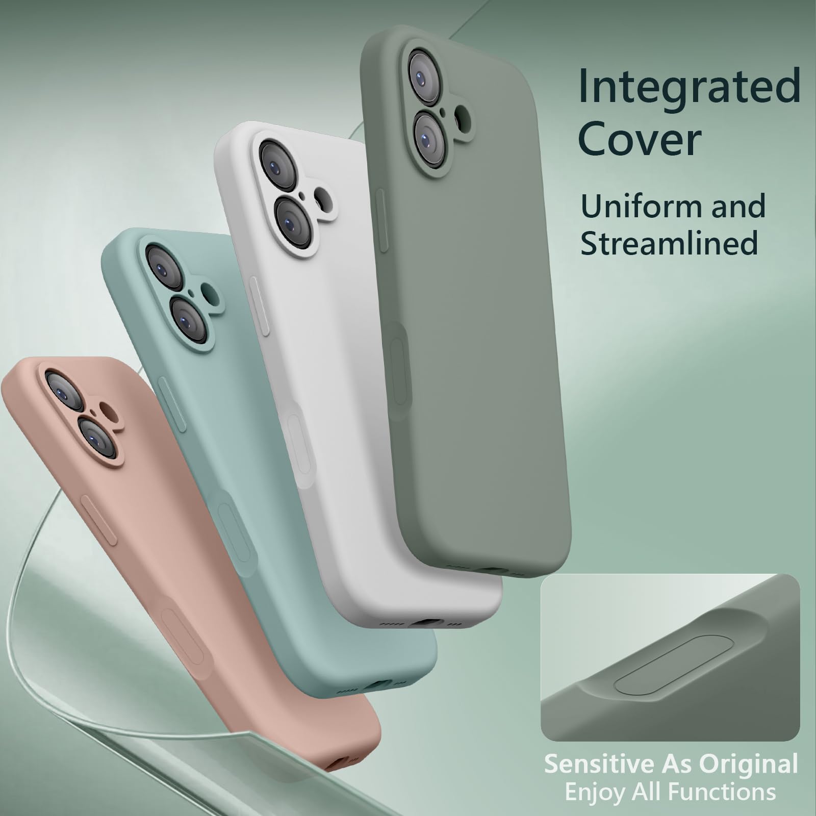 for iPhone 17 Case, Compatible with MagSafe, [Integrated Silicone Camer