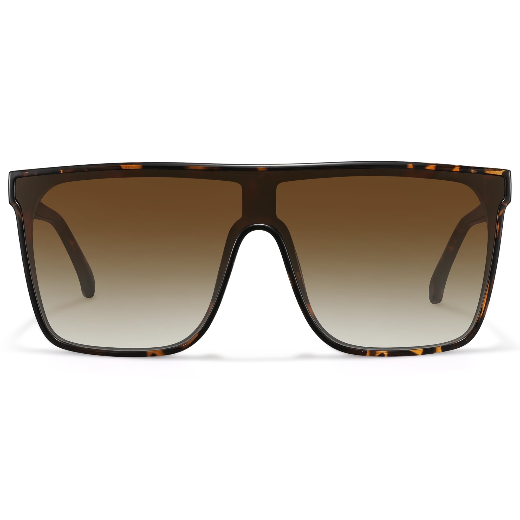 Square Oversized Sunglasses for Women Men Retro Flat Top Shield Sun Glass