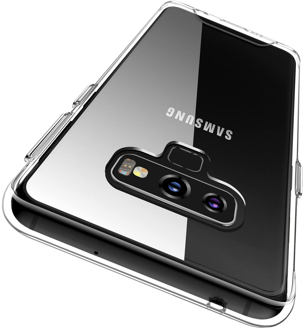 Crystal Clear Case for Galaxy Note 9 - Non-Slip, Shockproof Protection