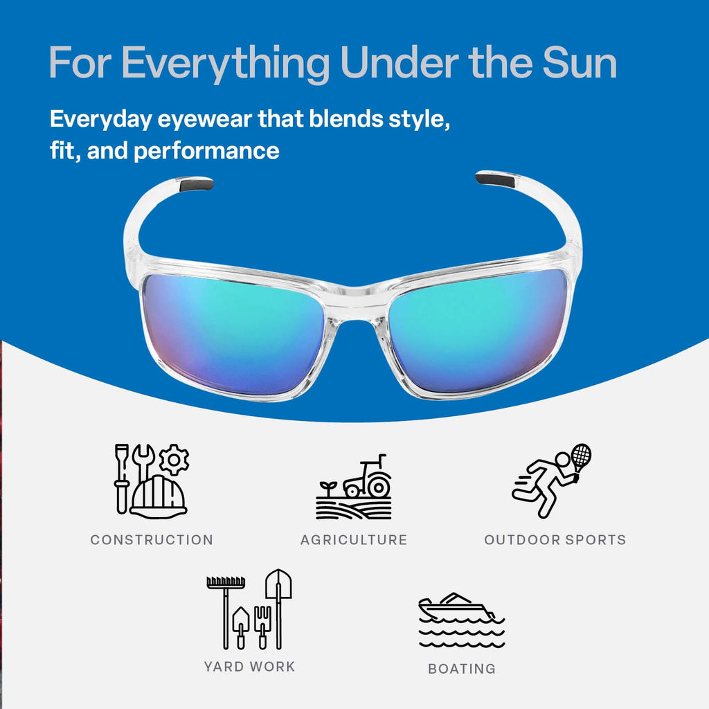 Eyewear Pompano Glasses - Anti-Fog, Lightweight, Impact/Scratch Resistant