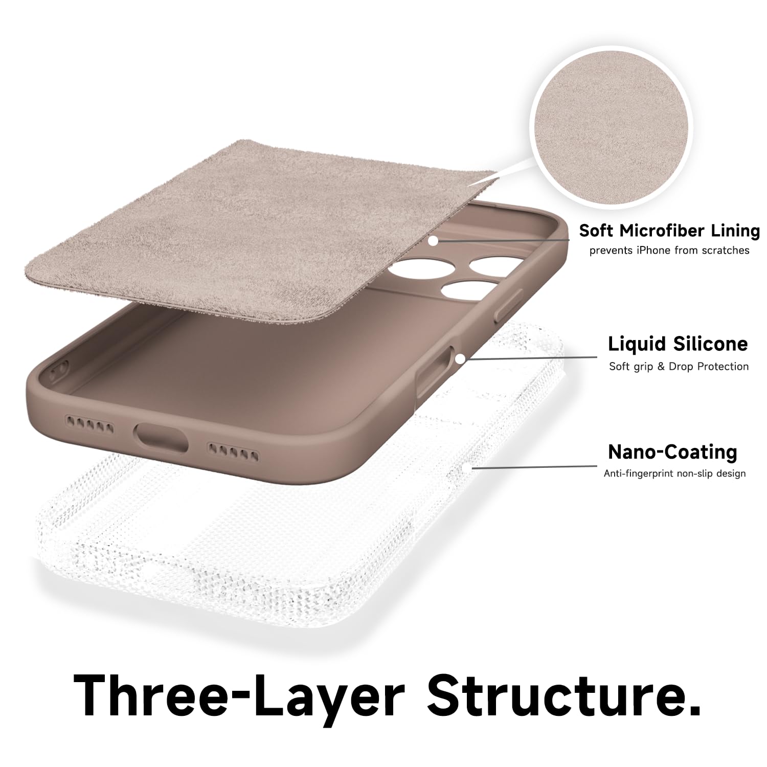 Iphone 17 Pro Phone Case Liquid Silicone, Thin Ultra Slim Minimalist Phone Cover