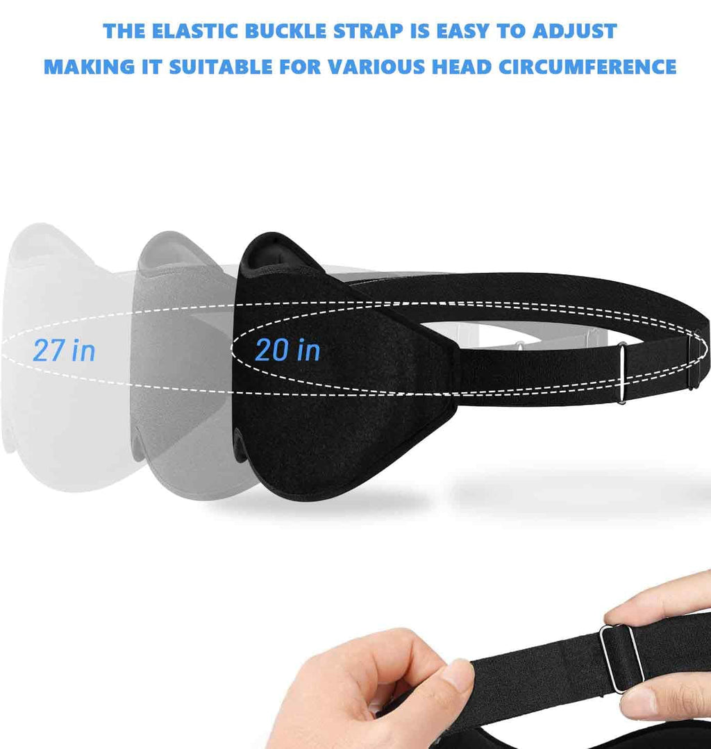 Mask for Men Women, Sleeping Mask for Side Sleeper, Travel Blackout Night Bl