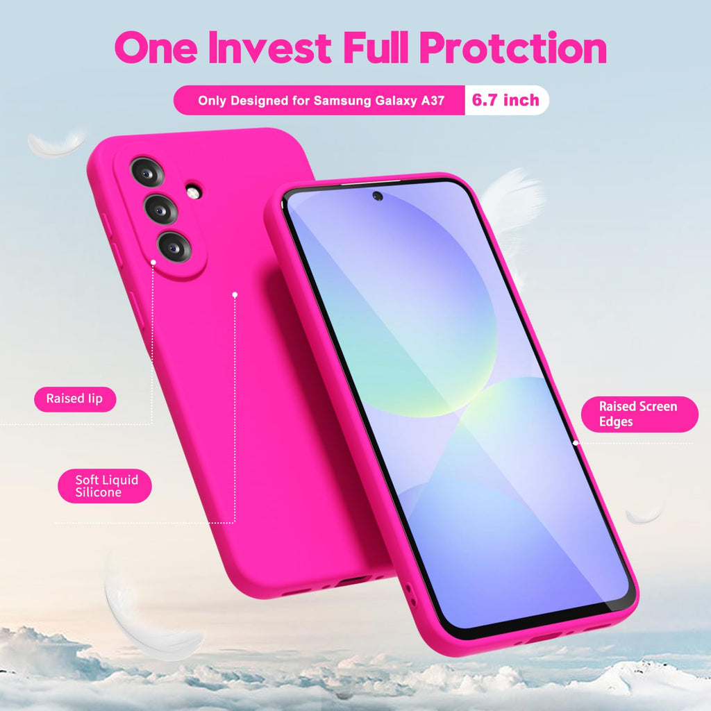 Samsung Galaxy A37 5G Case Silicone, Thin Slim Grip Soft Rubber Gel Protective P