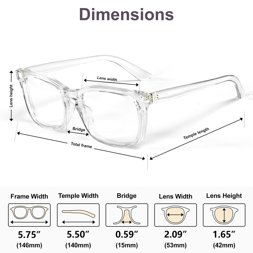 Light Blocking Glasses Square with Anti Computer Glare for Gaming Women and