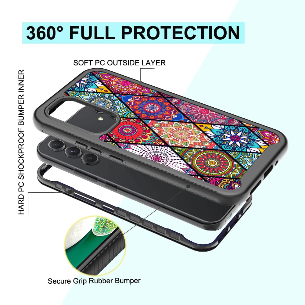 Case for Samsung Galaxy A54 5G Case with [2 Pack] Tempered Glass Screen Protecto