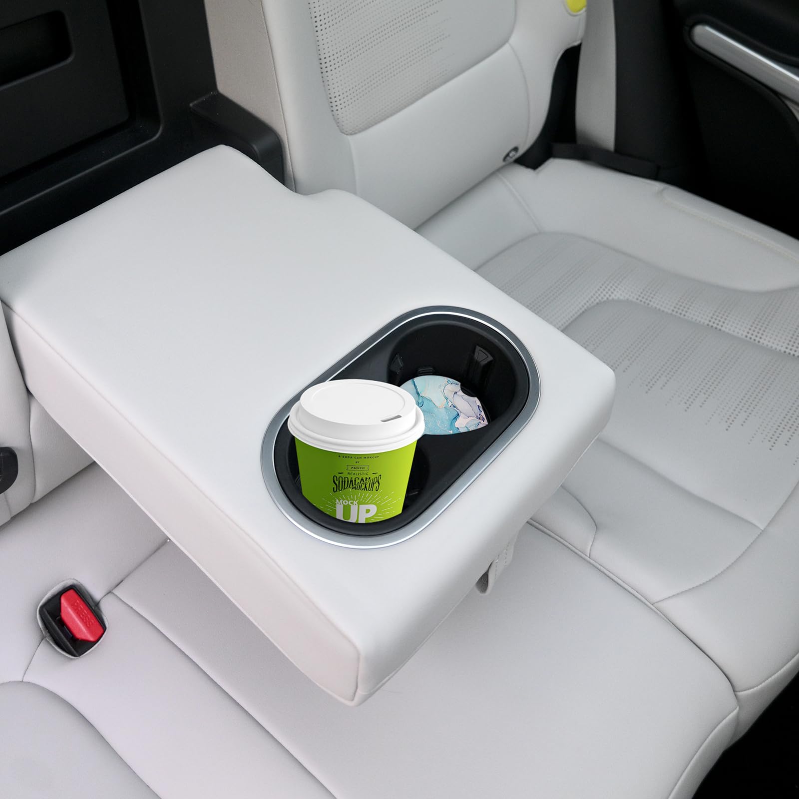 Cup Holder Coasters 2 Pack — Absorbent Ceramic Stone with Cork Base for Women &