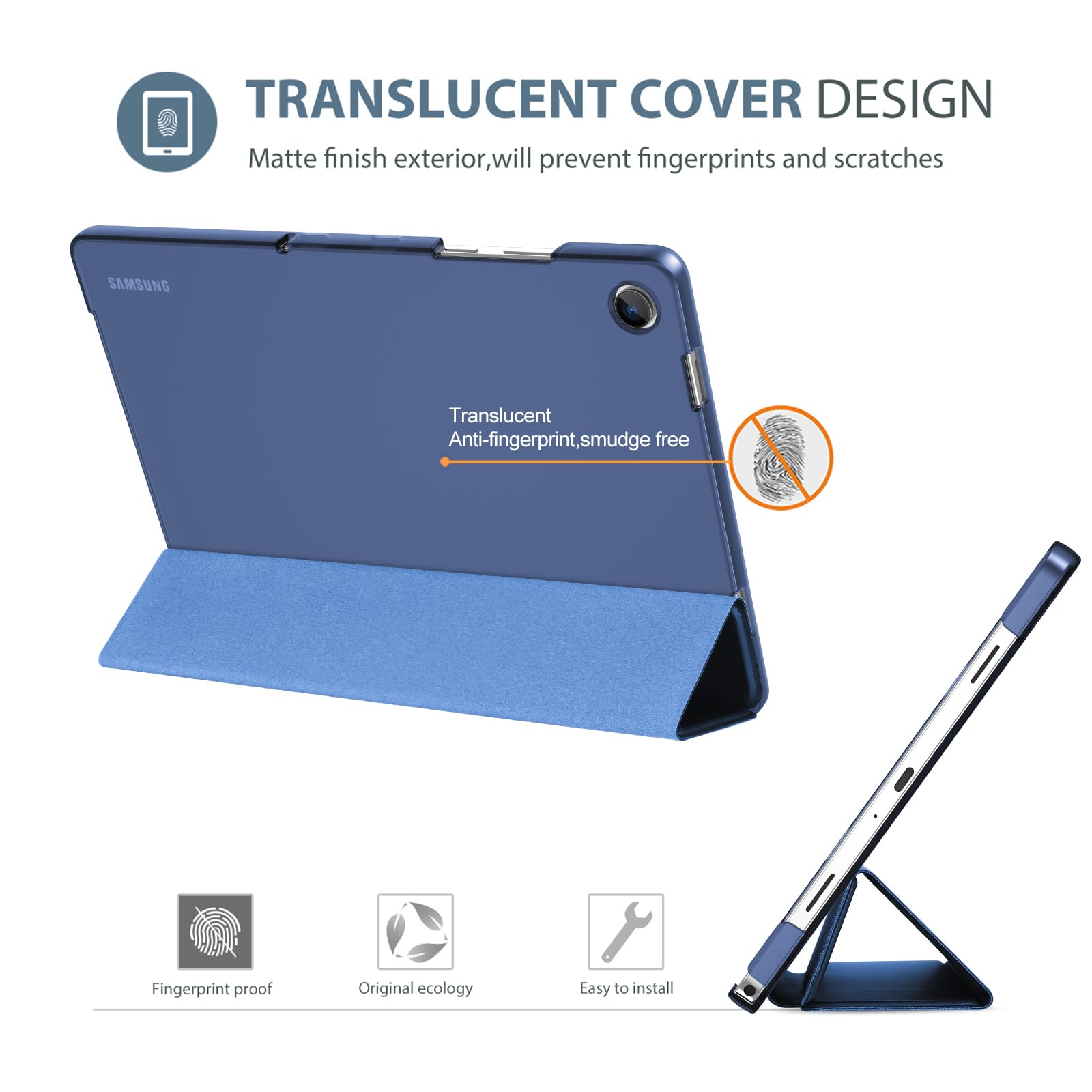 Smart Case for Galaxy Tab A11+ Plus/A9+ Plus 11 Inch, Slim Stand Hard Back Shell