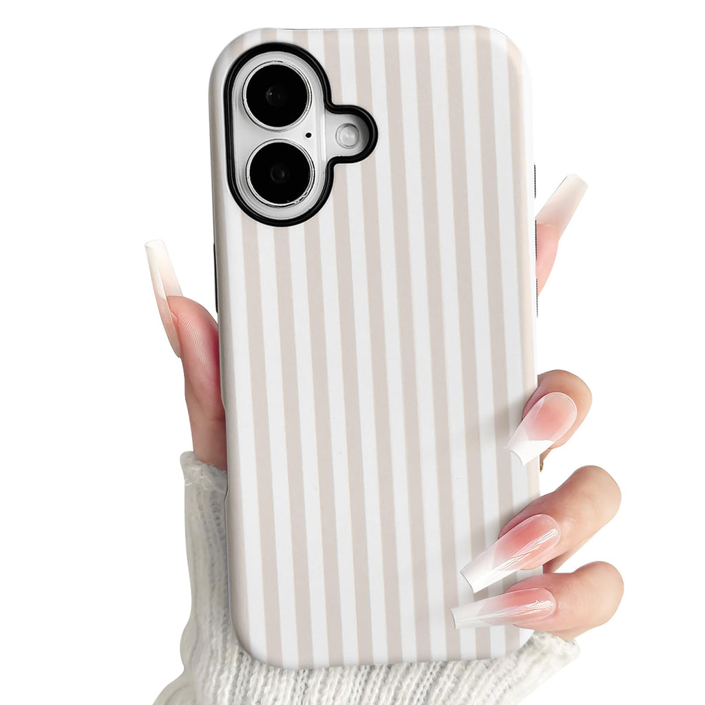 17 Case Matte Cute Vertical Stripes For Women Girls Men Boy Striped Pattern Hybr