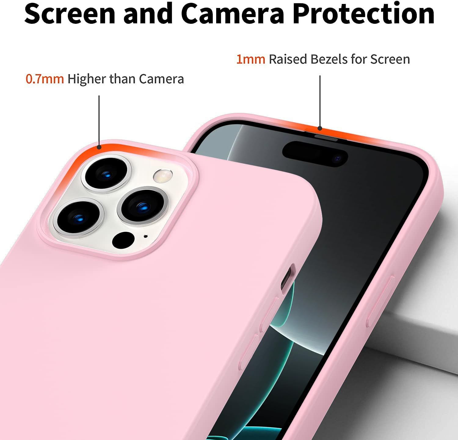 For Iphone 16 Pro Case, Silicone Ultra Slim Shockproof Phone Case With Soft Anti