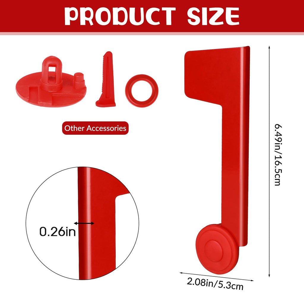 Flag Replacement Kit, Adhesive Red Mailbox Flag Mail Box Flags Replacement for W
