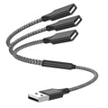 Y Splitter 1 In 3 Out (1Ft/30Cm), Usb Male To 3 Female Cable For Pc/Laptop/Macbo