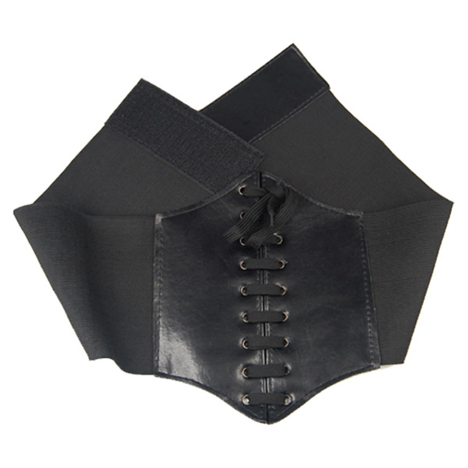 Cincher Corset Wide Band Elastic Tied Waspie Belt Leather Soft Adjustable