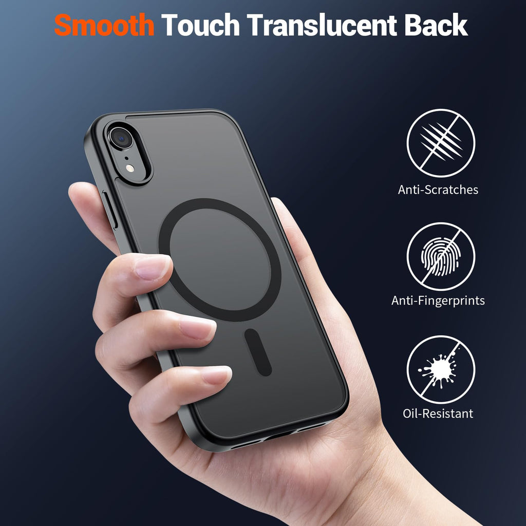 For Iphone Xr Phone Case( Magsafe)(Military Grade Drop Protection) Slim Transluc