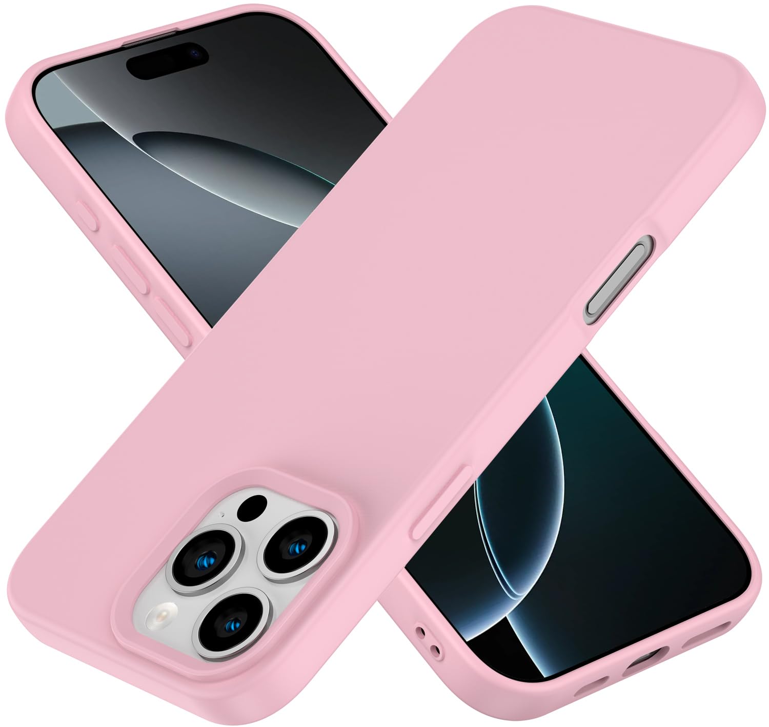 For Iphone 16 Pro Case, Silicone Ultra Slim Shockproof Phone Case With Soft Anti