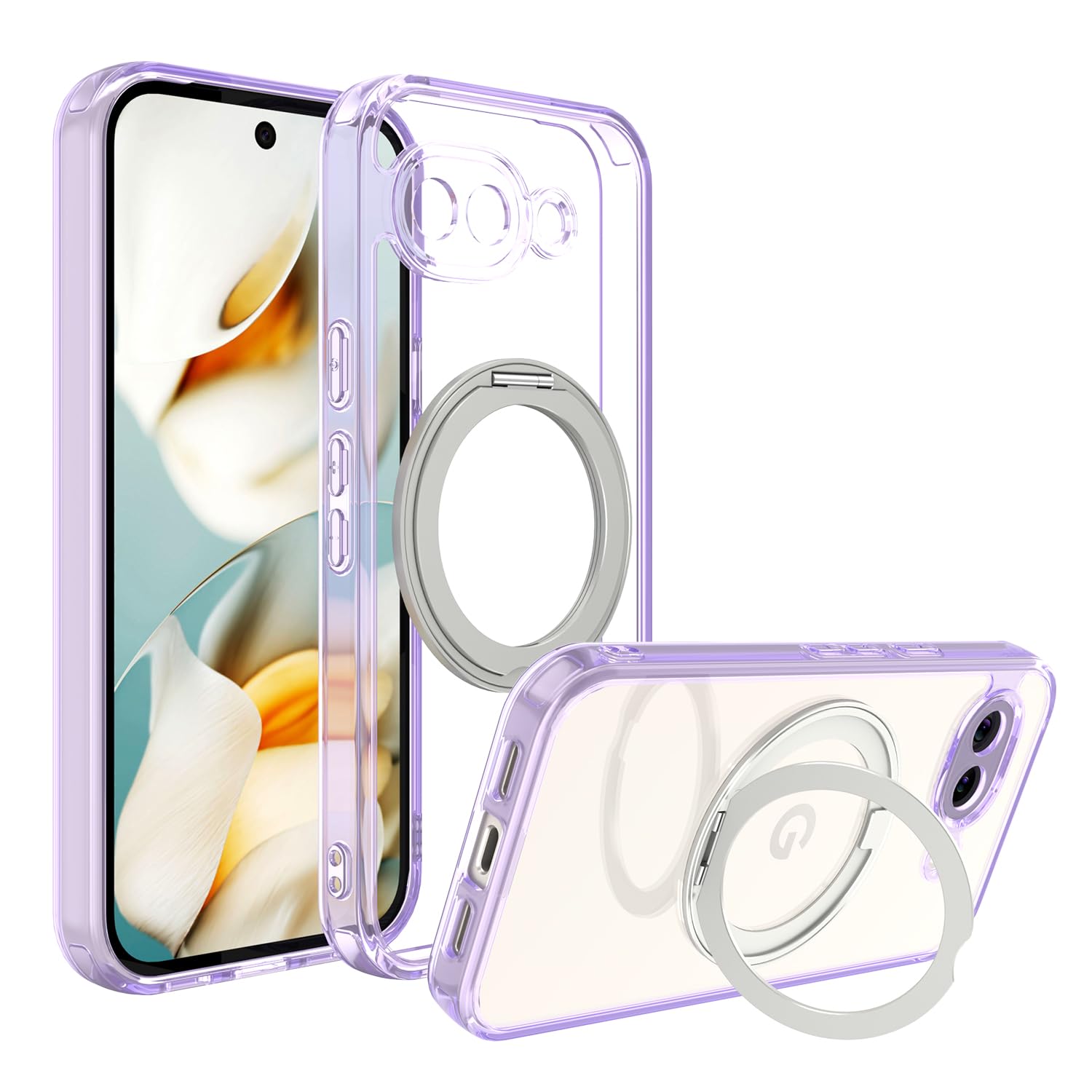 Magnetic Case for Google Pixel 10a Phone 2026 with Rotating Stand, Slim Non-Yell