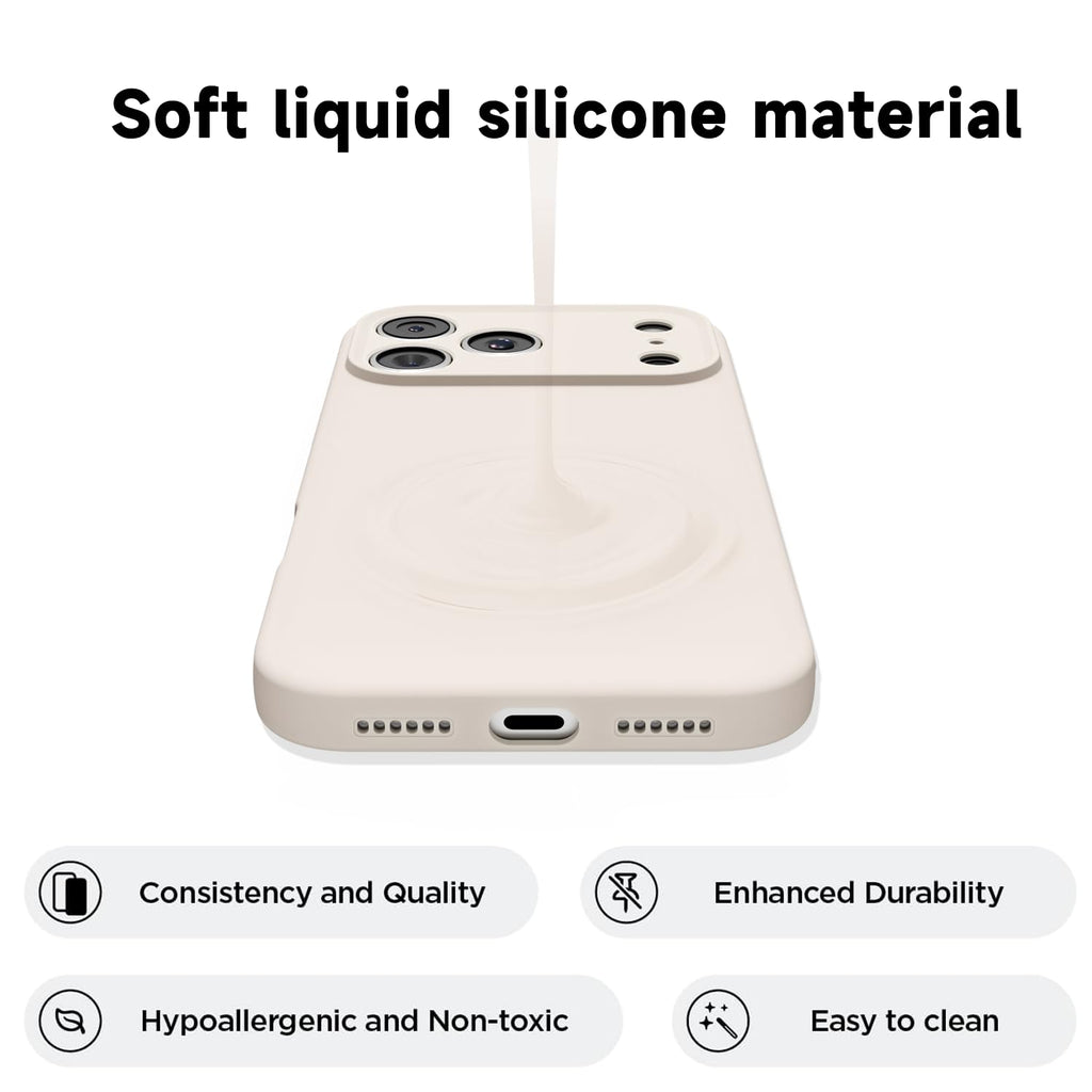 For Iphone 17 Pro Phone Case Liquid Silicone, Thin Ultra Slim Minimalist Phone C