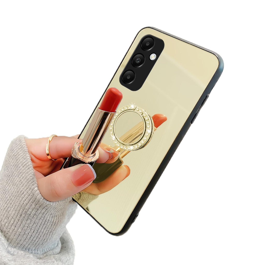 Galaxy A35-5G Case, A35 5G Phone Case for Girls Women Mirror Make up Lux
