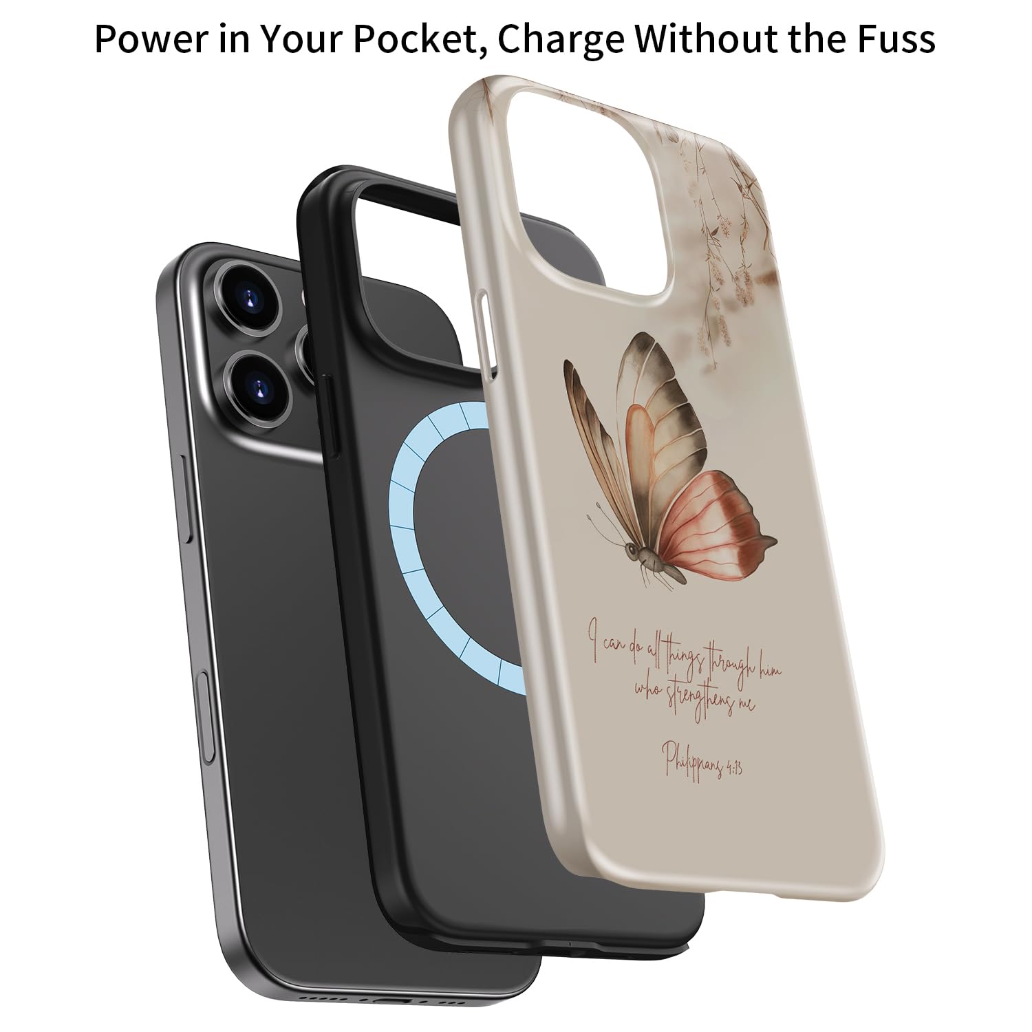 iPhone 14 Pro Max Case Cute - Wireless Charging Compatible - Dual-Layer Soft