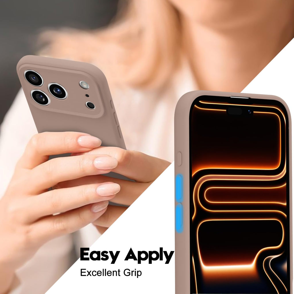 Iphone 17 Pro Phone Case Silicone, Minimalist Ultra Thin Slim Soft Rubber Gel So