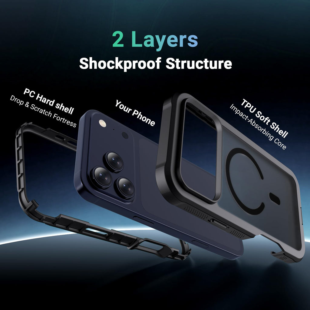 For Iphone 17 Pro Max Case, [ Magsafe][Military Grade Drop Protection][Heavy Dut