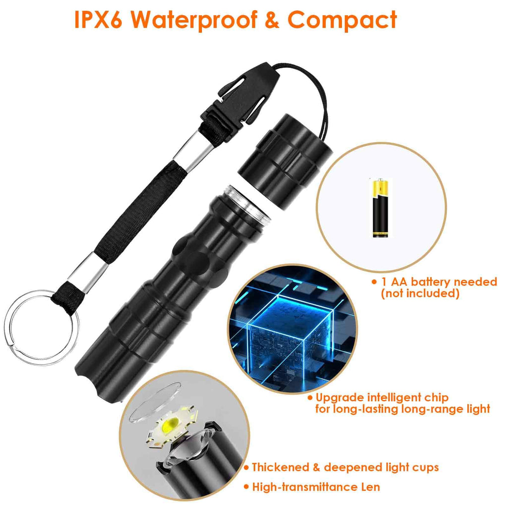 Tactical Flashlight Mini with High Lumen, Camping Handheld Pen