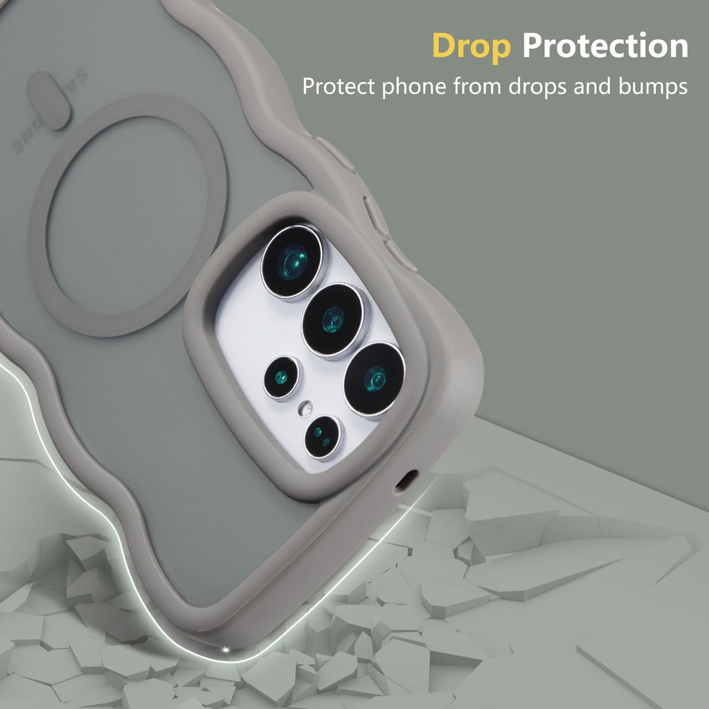 for Samsung Galaxy S26 Ultra Case, Cute Wavy Compatible with Magsafe, Curly Wave