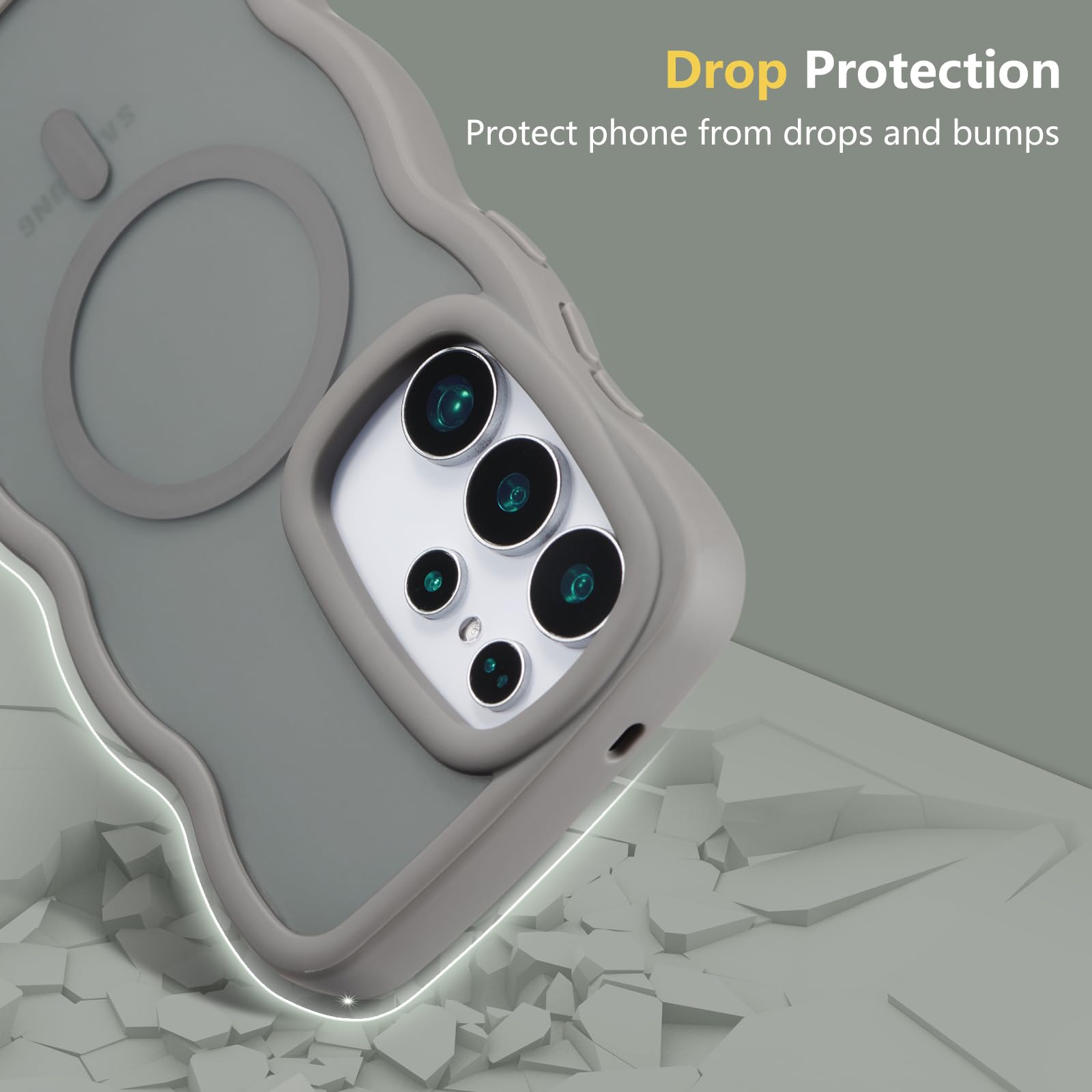 for Samsung Galaxy S26 Ultra Case, Cute Wavy Compatible with Magsafe, Curly Wave