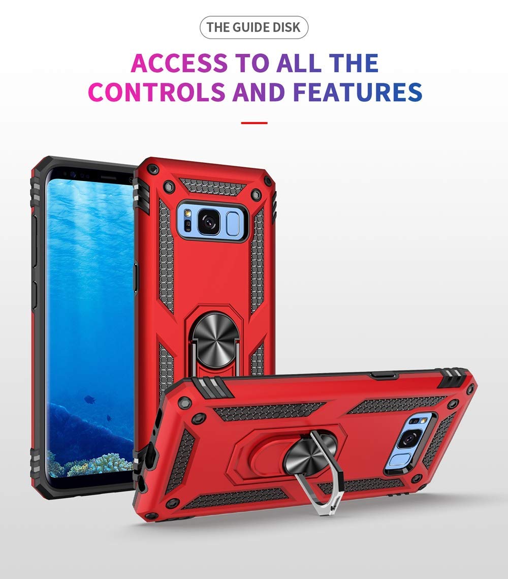 Grade Drop Impact for Samsung Galaxy S8 Plus Case 6.2 inch 360 Metal Ro