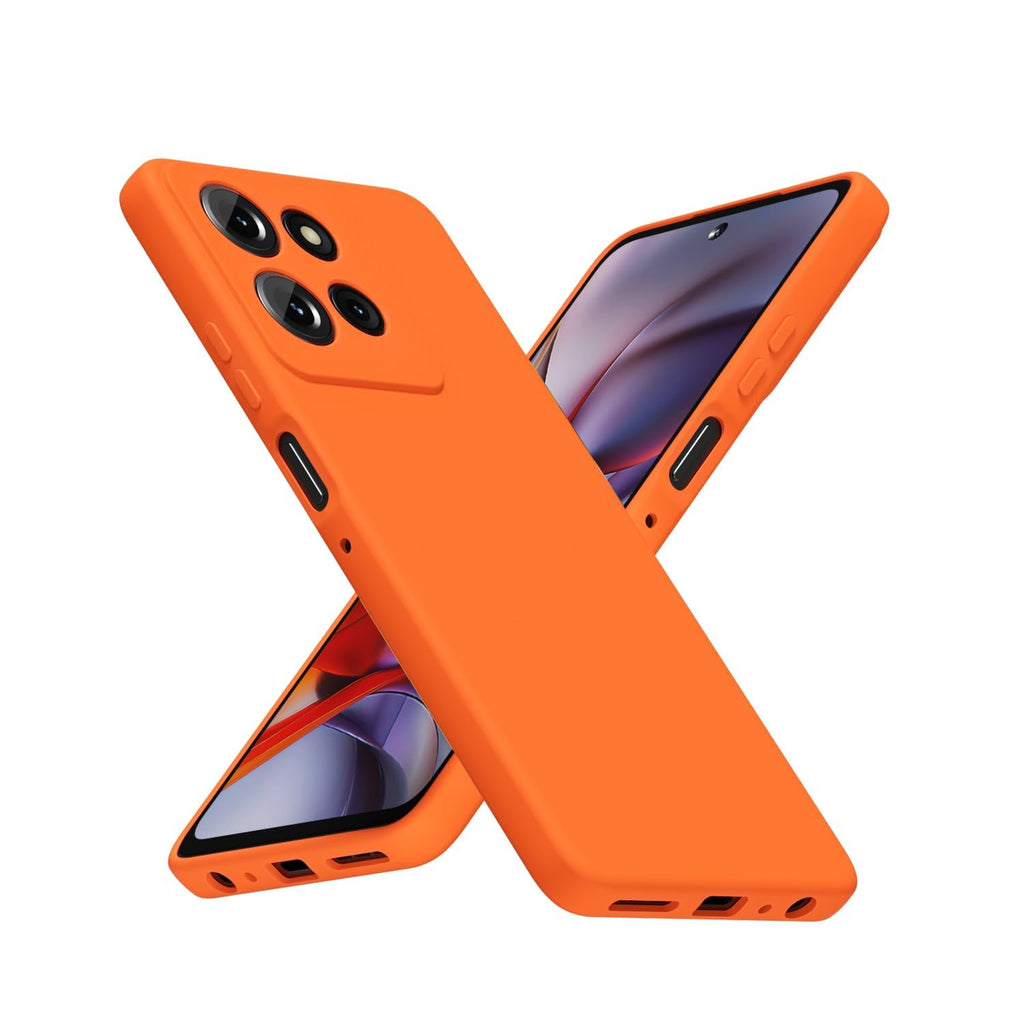 Motorola Moto G 2025 Case G Play 2026/ G 2026 Phone Case Silicone, Neon Orange B