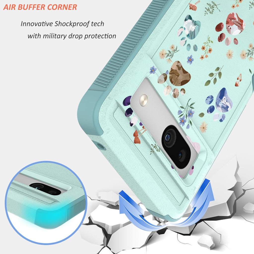 Google Pixel 7a 5G Case: Cute Flowers Floral Design for Girls Women Slim Fit