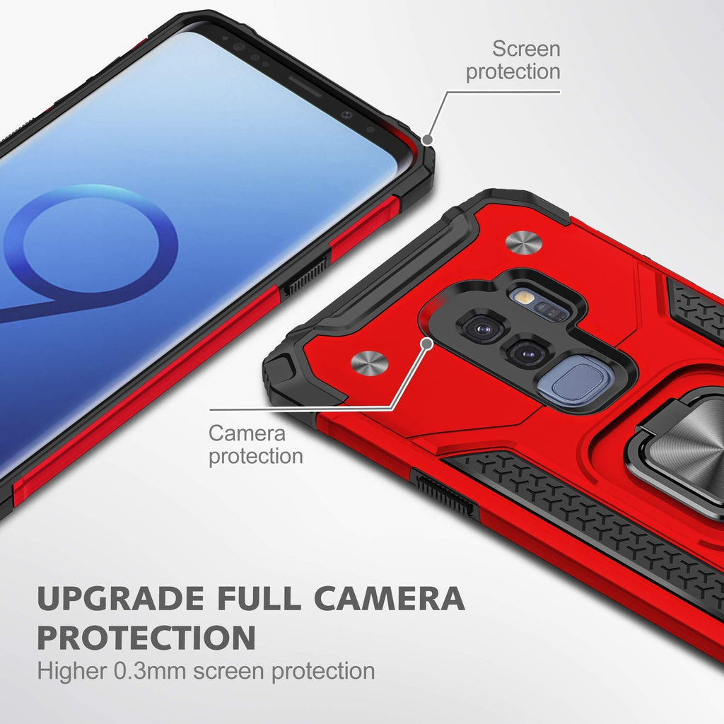 Galaxy S9 Plus Armor Case with 3D Curved Screen Protector for Ultimate Protectio