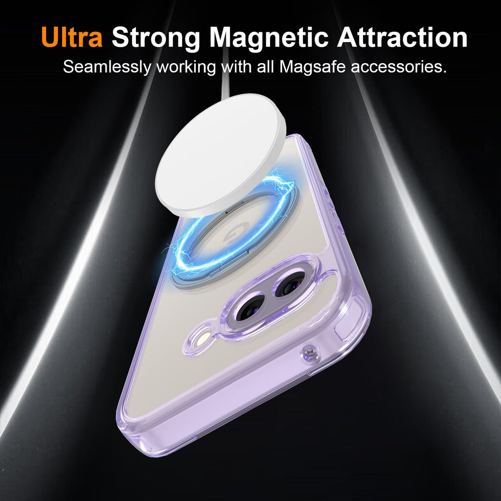 Magnetic Case for Google Pixel 10a Phone 2026 with Rotating Stand, Slim Non-Yell