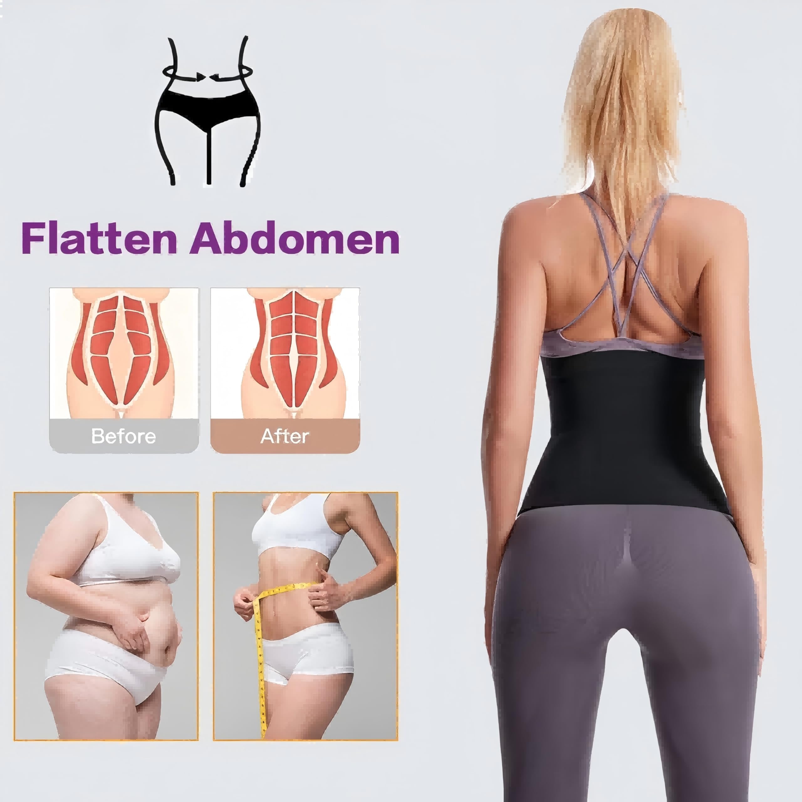 Trainers For Women Belly Fat,Postpartum Belly Wrap For Tummy Control,Banda
