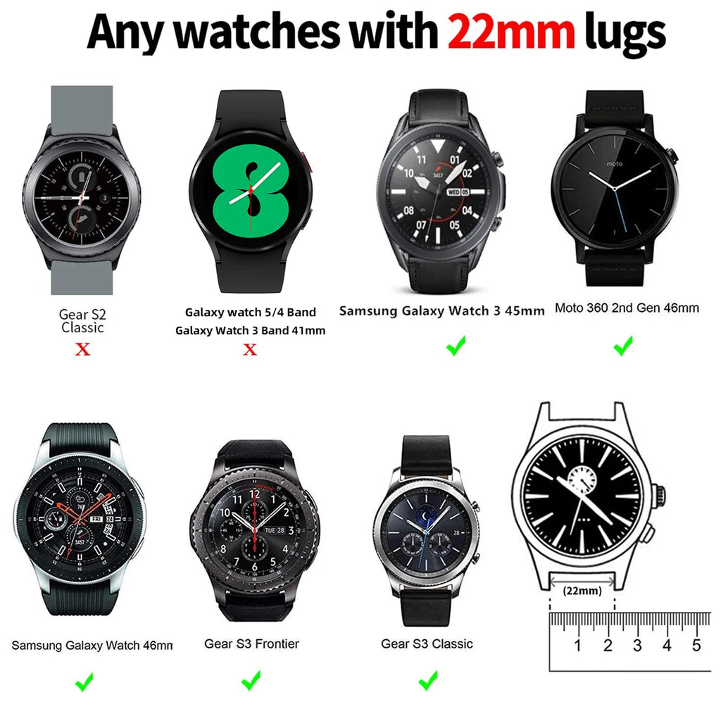 Compatible with Samsung Galaxy Watch 3 Bands 45mm/Galaxy Watch 46mm Bands/Gear S