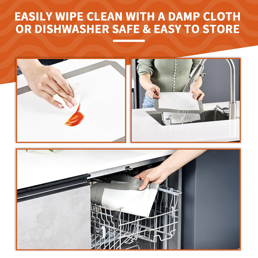 Baking Mat Set of 2 — 16.5"x11.6" Non-Stick Reusable BPA-Free Sheet for Cookies,