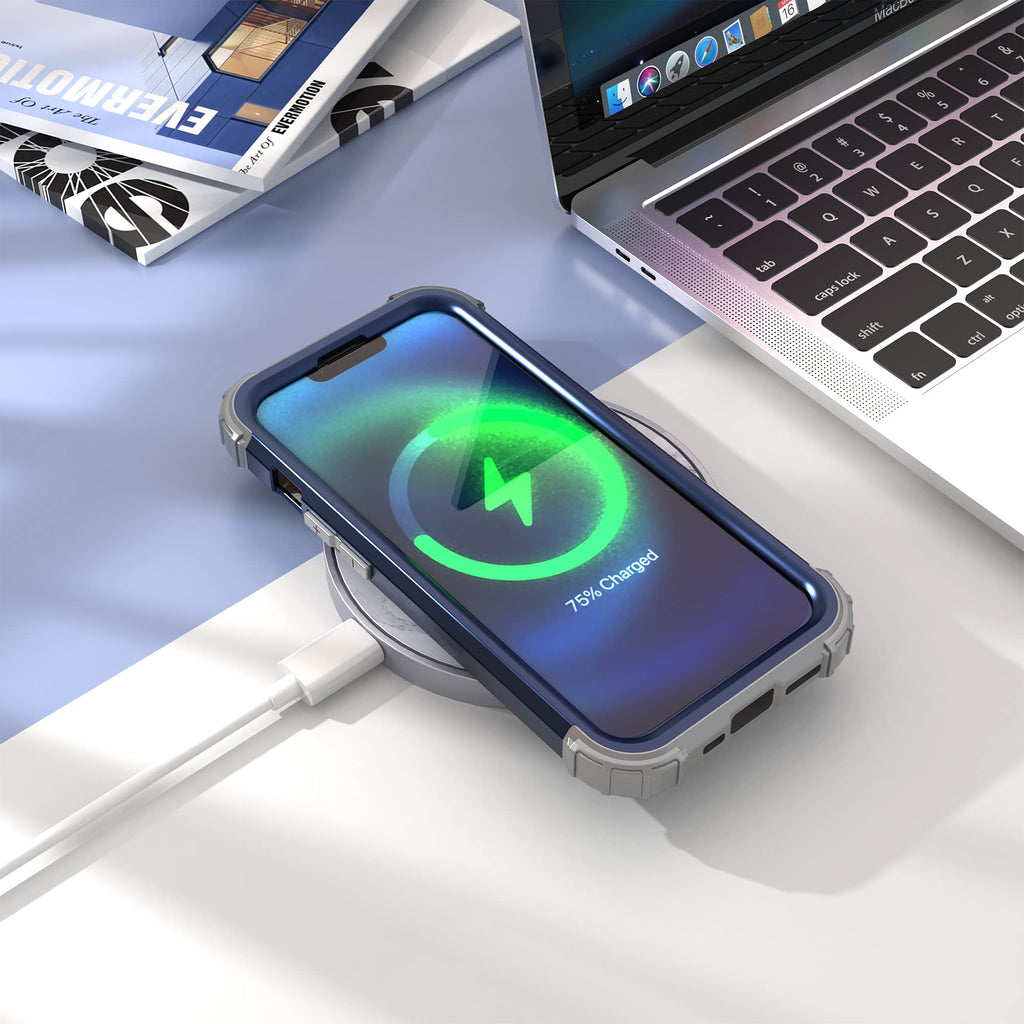 for iPhone 13 Case with Screen Protector, for iPhone 14 Case, Hybrid Shockproof