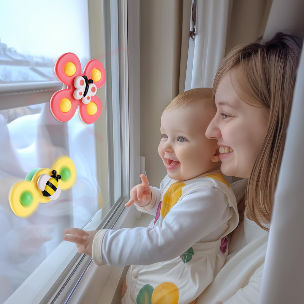 Suction Cup Spinner Toys for 1 2 Year Old Boy Girl Birthday Gift|Spinning T