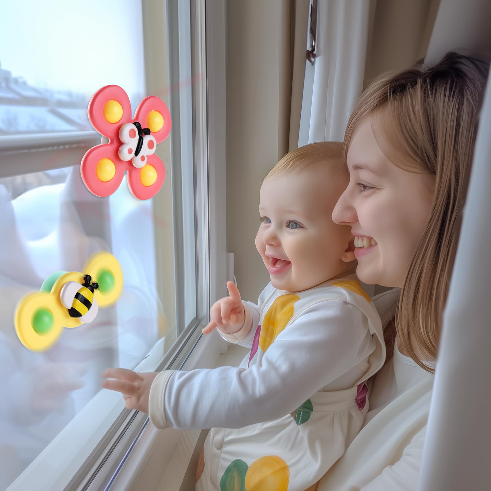 Suction Cup Spinner Toys for 1 2 Year Old Boy Girl Birthday Gift|Spinning T
