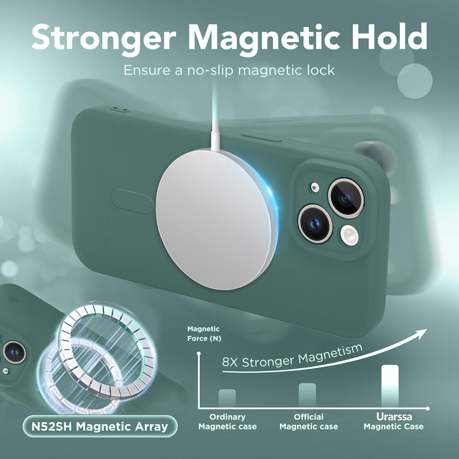 Magnetic MagSafe Case - Liquid Silicone, Soft Touch, Shockproof Protection