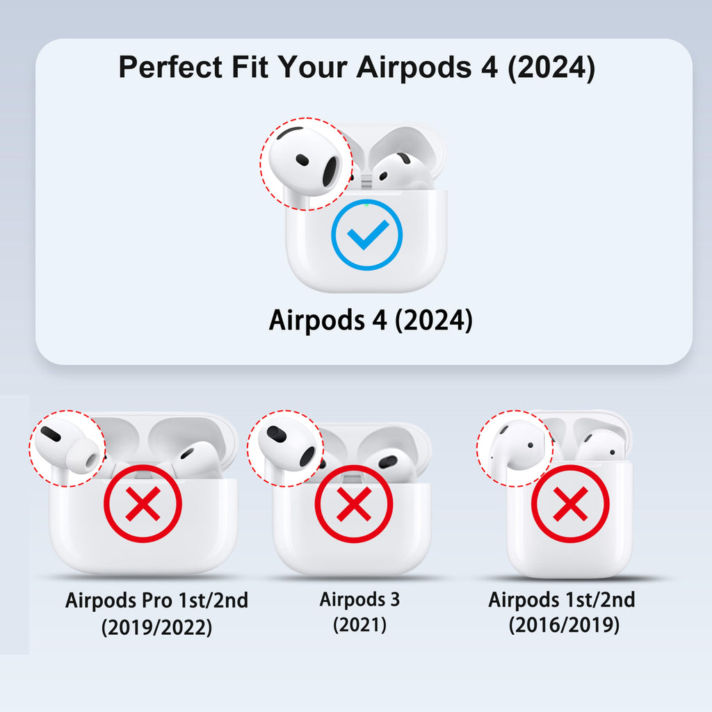 Airpods 4 Generation Case Cover, Game Player Design Airpods 4 Case With Cleaner