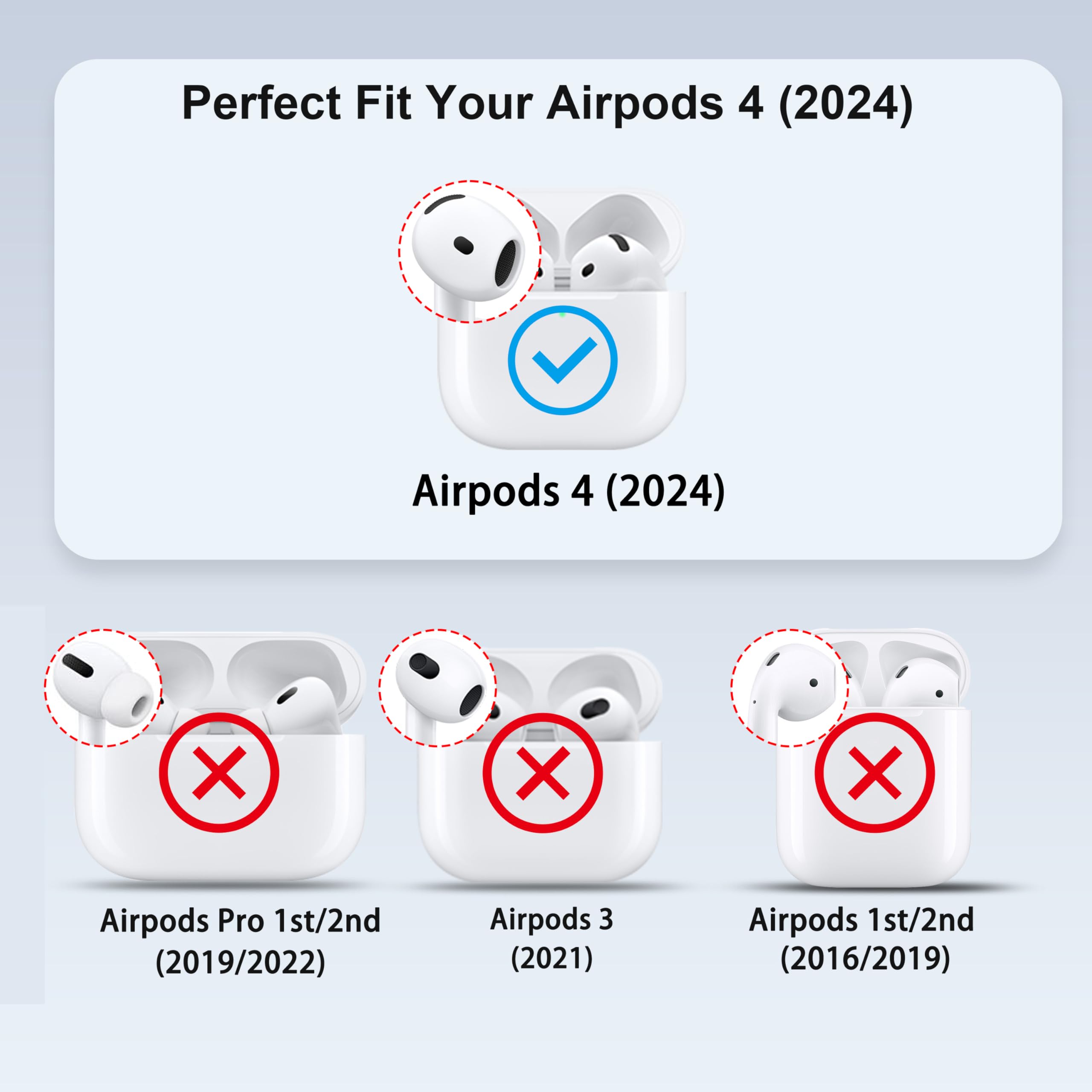 Airpods 4 Generation Case Cover, Game Player Design Airpods 4 Case With Cleaner